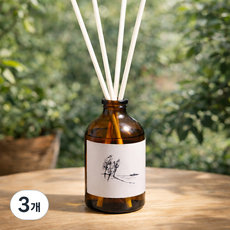 [한정생산]여온 프리미엄 핸드메이드 디퓨져 디퓨저 고급 실내 방향제, 3개, 100ml, deep wood