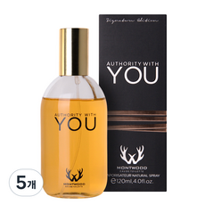 몬트우드 MONTWOOD 향수 어쏘리티 위드 유 향수120ml 수입향수/남녀공용/대용량향수/ "시간이 흐를수록 내 몸에 착 붙는 은은하고 세련된 살냄새, 5개, 120ml