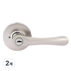 키형 방문손잡이 E1그레이 레버 도어락 국산 KS규격 항균 보안키3 시공편리, 2개, 그레이 키
