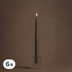 엘캔들 메탈릭 테이퍼 캔들 실버 25cm, 6개, 56g, 무향