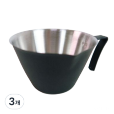 원두걸스 스텐 에스프레소 샷잔 스테인레스 저그 벨크리머 눈금, 3개, 블랙