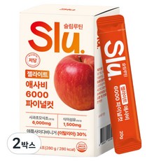 슬루 젤라이트 애사비 젤리 스틱 애플사이다비니거 6000mg, 2박스, 280g