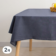 모던 방수 식탁보 4인 테이블보 테이블 커버 캠핑 피크닉, 4인(130X170), 네이비, 2개