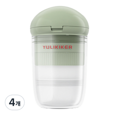 모노치 4in1 멀티 휴대용 알약케이스 커팅기 분쇄기 다용도컵, 4개, 그린