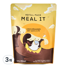 밀잇 식사대용 단백질 쉐이크 초코바나나맛 리필팩, 500g, 3개