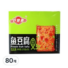 (배터짐) 하오위도우 텅죠맛 어두부 마라 어묵 유도우푸 맥주안주 간식, 25g, 80개