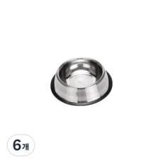모아룸 반려동물 스테인레스 강아지 발바닥 급수기 소형 16cm, 실버, 6개