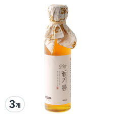 저온압착 통들깨 오늘들기름, 3개, 180ml