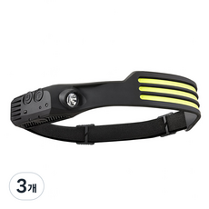 루미트론 LED COB 헤드렌턴 램프 C타입 충전 모션센서, 단품, 3개