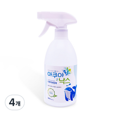 아쿠아낙스 500스프레이 무향 무거품 알칼리 세정제 기름때 찌든때 제거, 4개, 500ml
