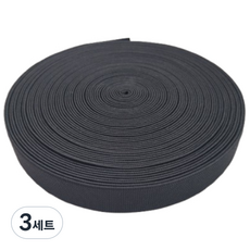 긍정미공방 허리고무밴드 코메즈밴드 20mm 12마, 3개, 블랙
