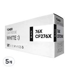 76X CF276X 호환토너 (칩장착), 검정, 5개