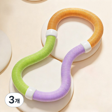뱃살 순삭 스프링 훌라후프 성인용 다이어트 홈트 운동기구, 3개, 주황색초록색보라색, 1.5kg