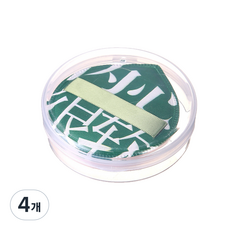 옥그라미 케이스 증정 XL 애기궁둥이퍼 모찌 파운데이션 쫀득 쿠션 엉덩이퍼프, 4개, 그린