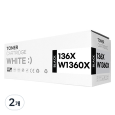 136X W1360X 재생 호환 토너 칩장착, 대용량, 2개, 검정