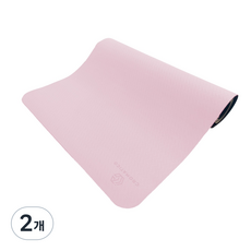 크로마티코 TPE 넓은 와이드 요가매트 홈트매트 6mm, 2개, 베이비핑크