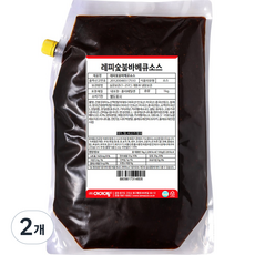 레피 지코바 스타일 양념 소스 숯불 치킨 바베큐, 1L, 2개