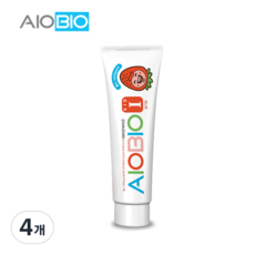 치과전용 아이오바이오 키즈 I 1450 고불소 어린이 치약 (딸기향), 100ml, 4개