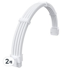 SGMK 슬리빙 케이블 CPU 8핀(4+4) 연장 화이트, 30cm, 2개