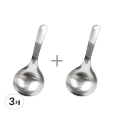 DAMDA 미니 국자 스푼 올스텐 먹방 마라탕 라면 숟가락 1+1, 3개
