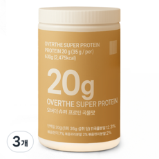 오버더 슈퍼 프로틴 곡물맛 다이어트 단백질 쉐이크 아침식사대용 영양음료 간식 대용량, 3개, 630g