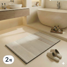 품질 좋고 가심비 뛰어난 / 워셔블 논슬립 규조토 발매트 / 우리집에 꼭 필요한 MUST HAVE 아이템, 2개, E타입