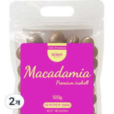 [25년 11월 9일 생산] 매 달 생산되는 가장 신선한 프리미엄 통마카다미아/ 인쉘마카다미아, 2개, 500g