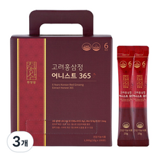 천양삼 6년근 고려홍삼정 어니스트 365 홍삼스틱 100포, 1kg, 3개