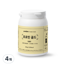 프로티즘 고소한 단백질 쉐이크 프로틴 골드 곡물맛 류신 산양유 분리유청 파우더 분말 10회분, 4개, 350g