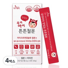 더데이 우리아이 튼튼철분 아기 유아 키즈 어린이 비타민 엽산 철분 영양제 포도맛, 60g, 4박스