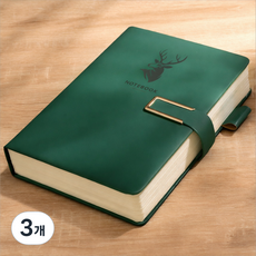 아유라인 성경 기도 A5 고급 필사노트, 3개, 그린