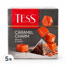 TESS Caramel Charm 테스 카라멜 참 20티백, 5개, 20개입, 1.8g