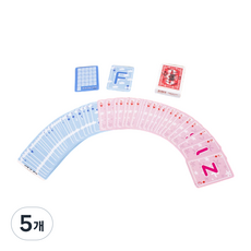 JL매직 귀여운 플립 애니메이션으로 관객의 카드를 예언하는 마법의 카드 마술 알파벳만화카드, 5개