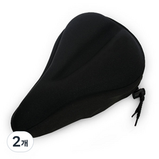노스바이크 가성비 안장 커버 올타임핏 남녀공용 엉덩이 통증 끝, 2개, 블랙 NB-015