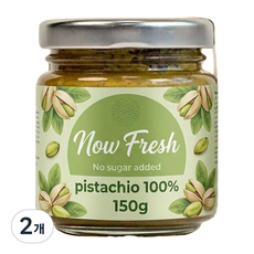 나우프레시 100% 피스타치오 스프레드 페이스트 잼 무첨가 무설탕 무가당, 2개, 150g