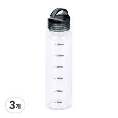 국산 슬림 미니 휴대용 물병 물통 어린이 러닝 등산 트라이탄소재 BPA free, 01 다크그레이, 3개, 300ml