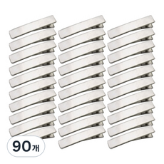 리본빌 헤어핀만들기 리본공예재료 핀대 평집게, 5cm, 90개