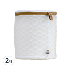문스앤 항균 무형광 벌집 2중 메쉬 프리미엄 원통형 S 속옷 세탁망 속옷 모자 세탁시 활요하기 좋아요, 원통S_머스터드, 2개