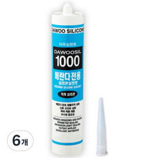 에스테크 베란다용 창틀용 실리콘 다우실 1000 창호 베란다 방수 백색, 6개