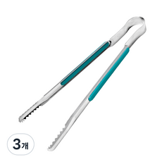 DAMDA 스텐 다용도 집게 고기 야채 샐러드, 3개, 민트25cm