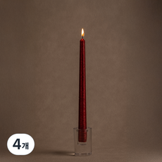 엘캔들 메탈릭 테이퍼 캔들 메탈릭레드 25cm, 4개, 56g, 무향