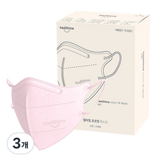 힐타임 코코핏 컬러마스크 소형 L KF94, 25개입, 3개, 스윗핑크