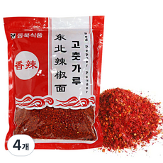 (배터짐) 중국 연변 매운고추가루 고춧가루 (일요일&당일발송), 1kg, 4개