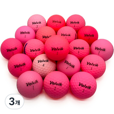 볼빅 무광 칼라별 핑크 분홍 2피스 A급 로스트볼, 3개, PINK, 30개입