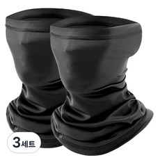 로아킨 쿨가드 UV 자외선차단마스크 1+1 스포츠 쿨 넥스카프 골프 라이딩 등산 낚시용, 3세트, 01. 아이스블랙+아이스블랙
