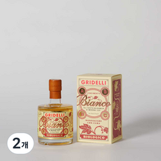 발사믹 본고장 이탈리아 모데나 생산 그리델리 유기농 백포도 IGP 화이트 발사믹식초 비앙코, 2개, 250ml