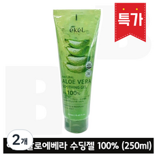 이켈 알로에 베라 100% 수딩젤, 2개, 250ml