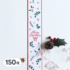 [오브제스타] 크리스마스 레드베리 종이띠지 포장답례품, 150개