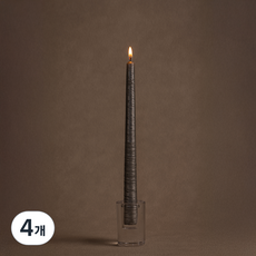 엘캔들 메탈릭 테이퍼 캔들 실버 25cm, 4개, 56g, 무향