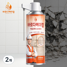 바르다케미칼 욕실 타일 보수제 스프레이 접착제 타일들뜸수리, 2개, 250ml